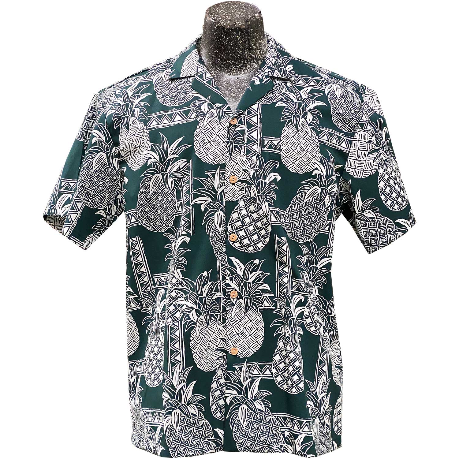 Party Time Pineapple Green Hawaii Summer Shirt Ha80504