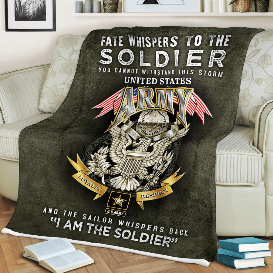 United State Army Soldier Proud Soft and Warm Blanket