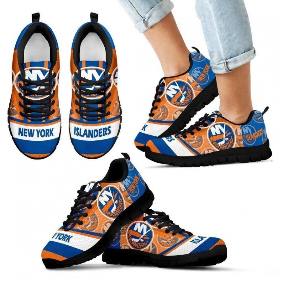 Three Impressing Point Of Logo New York Islanders Sneakers #677