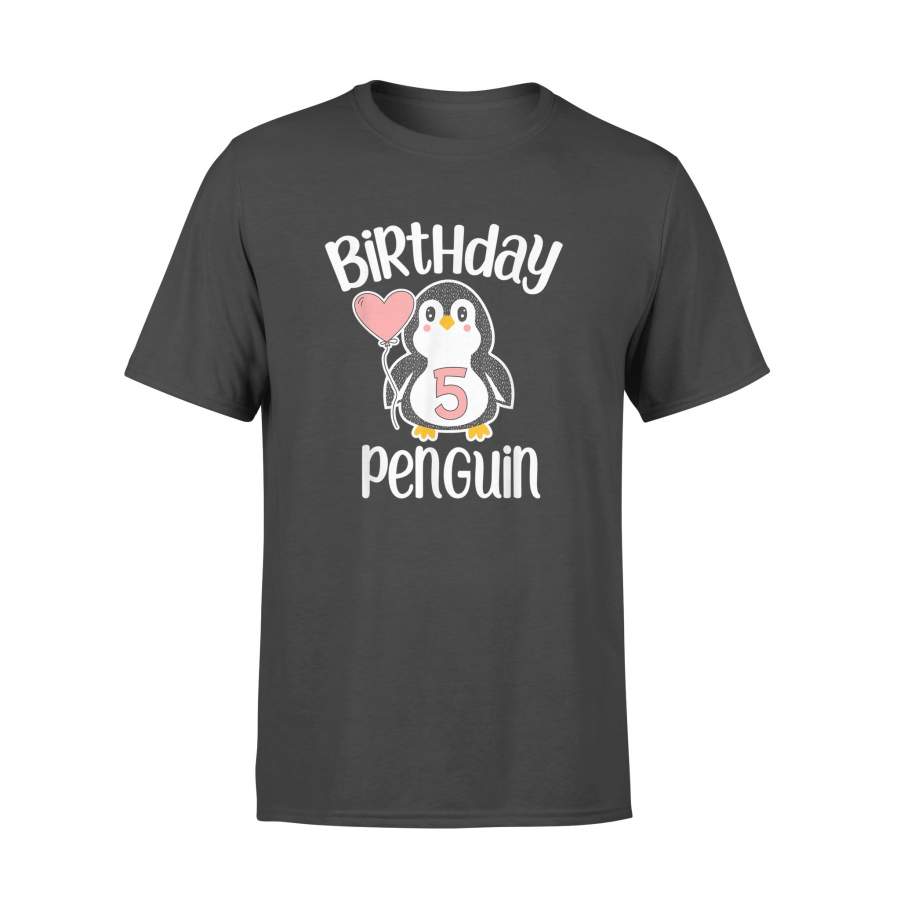 5th Birthday Penguin Shirt 5 Year Old Birthday T Shirt – Standard T-shirt