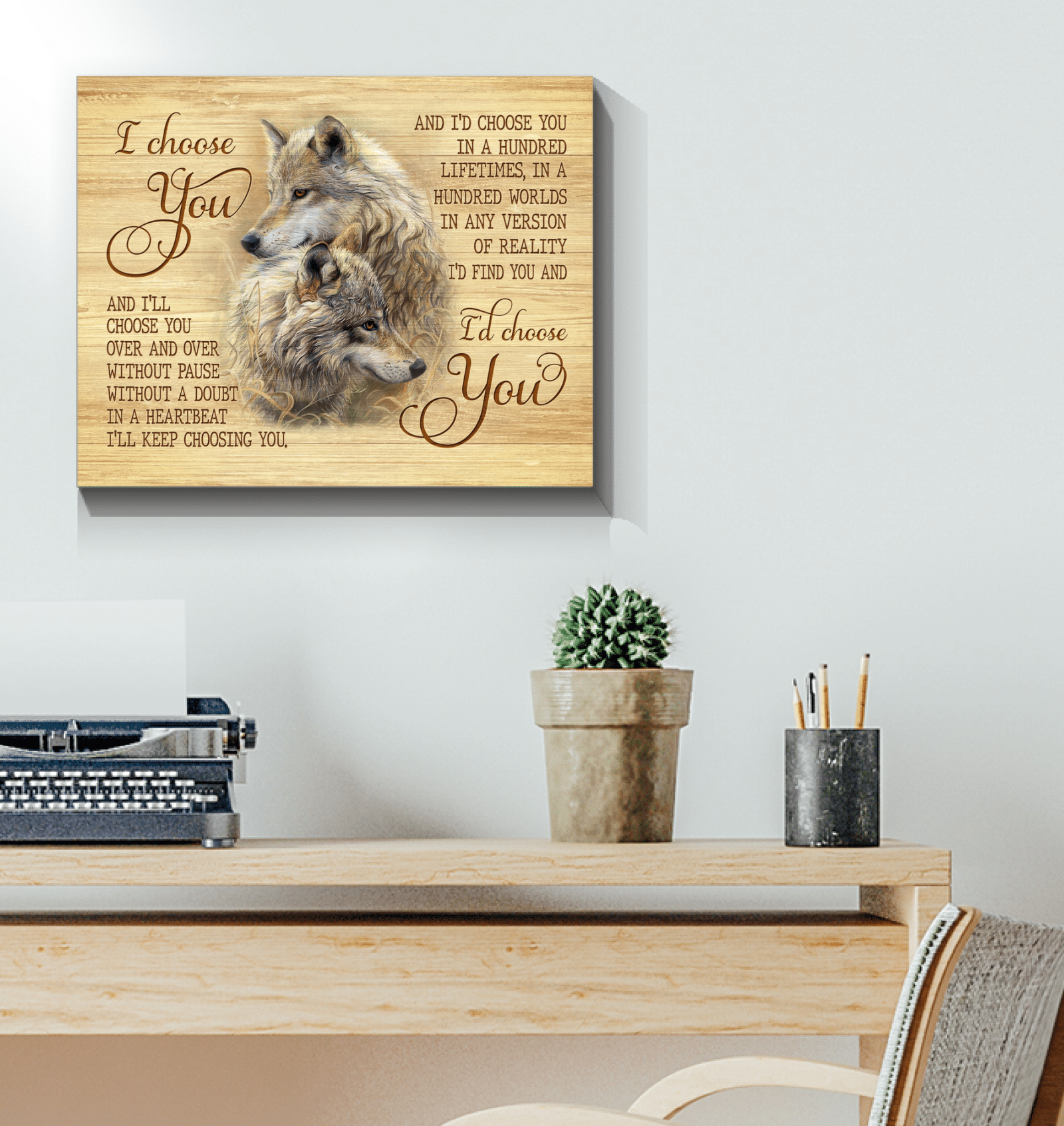 Canvas – Wolf – I Choose You Christmas Gift Ideas