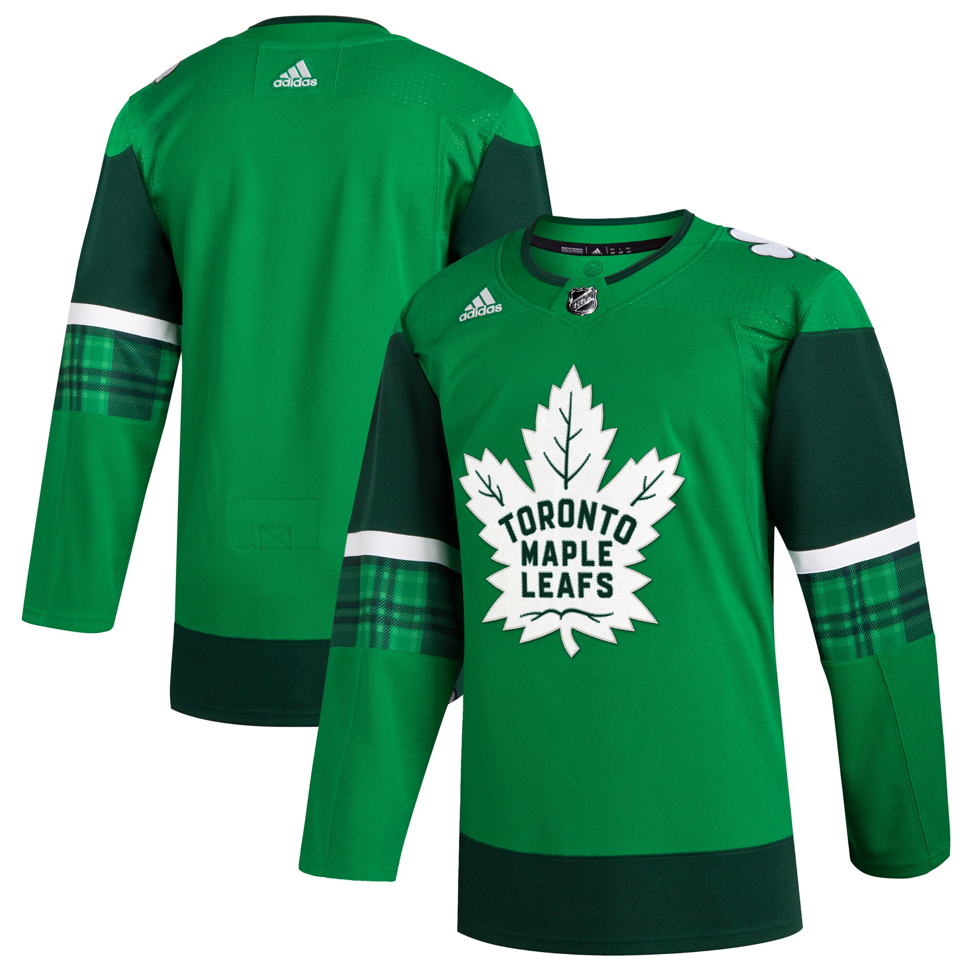 Men's Toronto Maple Leafs adidas Kelly Green 2023 St. Patrick's Day Primegreen Authentic Jersey