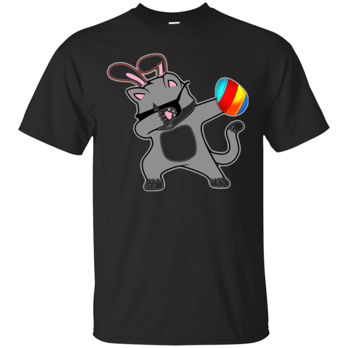 Easter Bunny Dabbing Cat Tshirt Easter Egg Tee