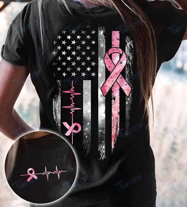 Breast Cancer Awareness Flag Two Sided Graphic Unisex T Shirt, Sweatshirt, Hoodie Size S – 5Xl