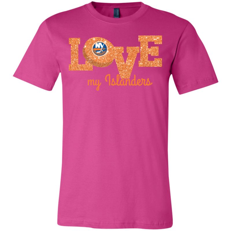 Glitter Love For New York Islanders Fans Short Sleeve T-Shirt