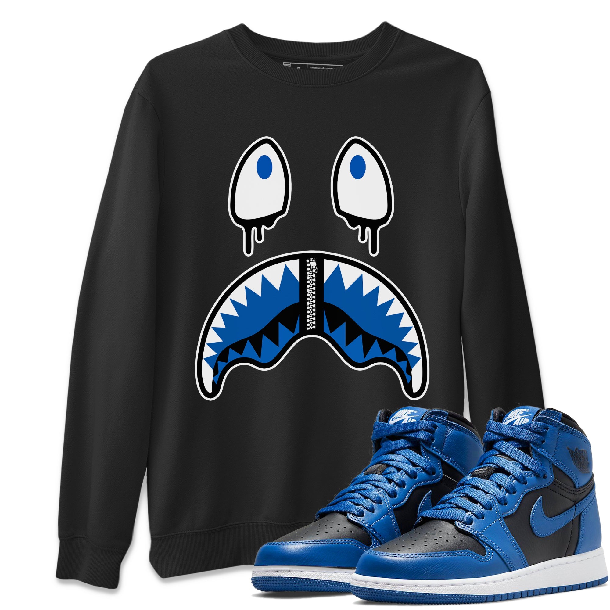 Shark Face Sweatshirt – Air Jordan 1 Dark Marina Blue