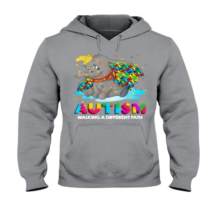 Autism Walking A Different Path For Elephant Lovers Hoodie