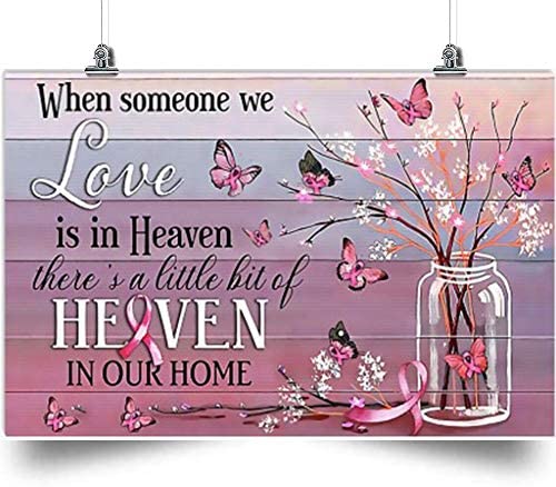 Butterfly Horizontal Poster-When Someone We Love Is In Heaven-Home Decoration Poster, Wall Poster, Home And Room Decoration, Gifts For Friend And Relative, Souvenirs.