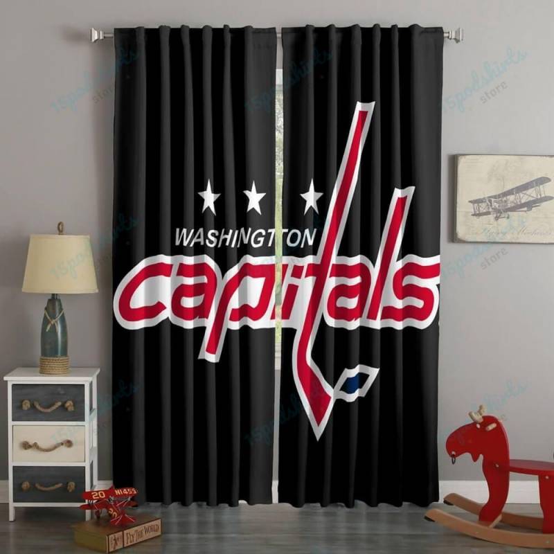 3D Printed Washington Capitals Style Custom Living Room Curtains