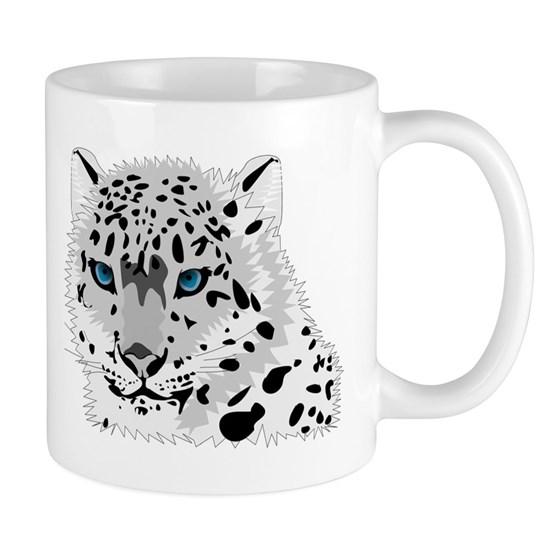 Snow Leopard Mug – Blue Eyes