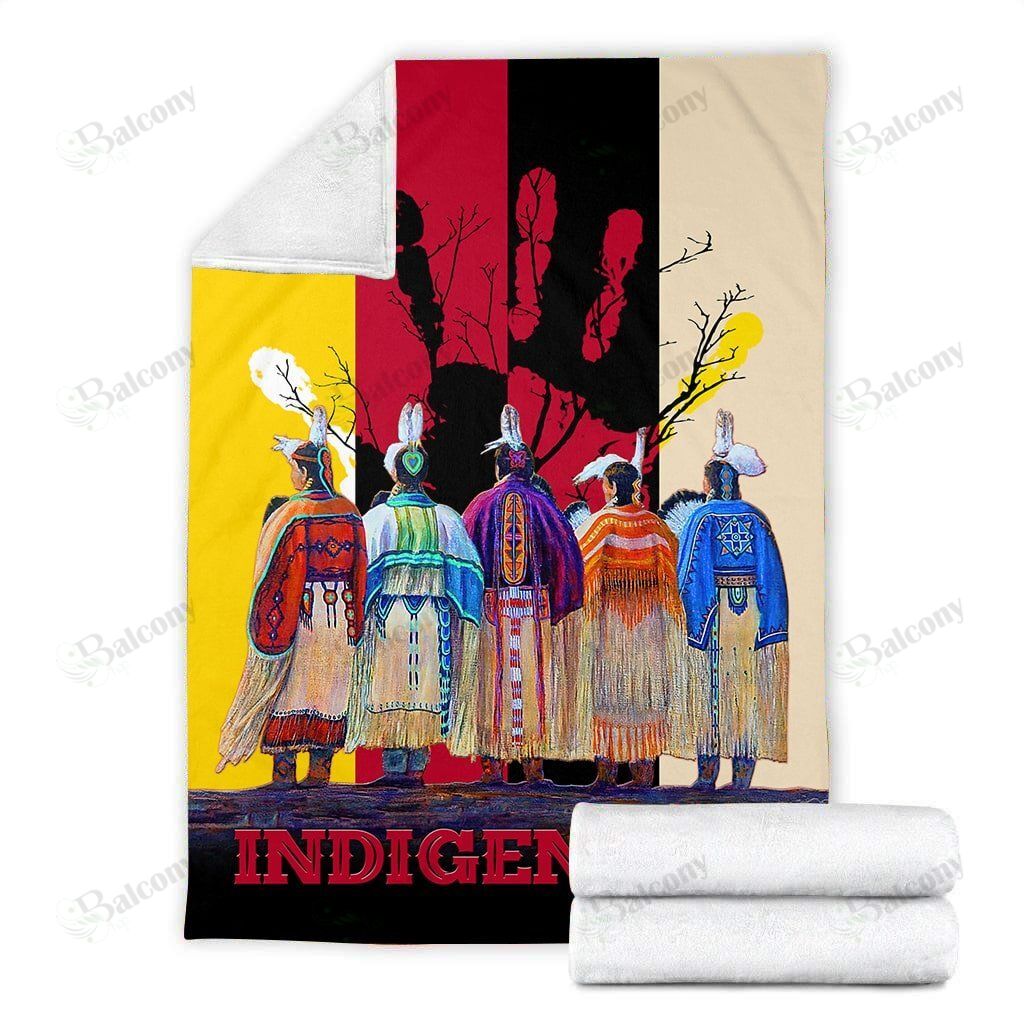 Native Americans Fleece Blanket 029 Sothwarm