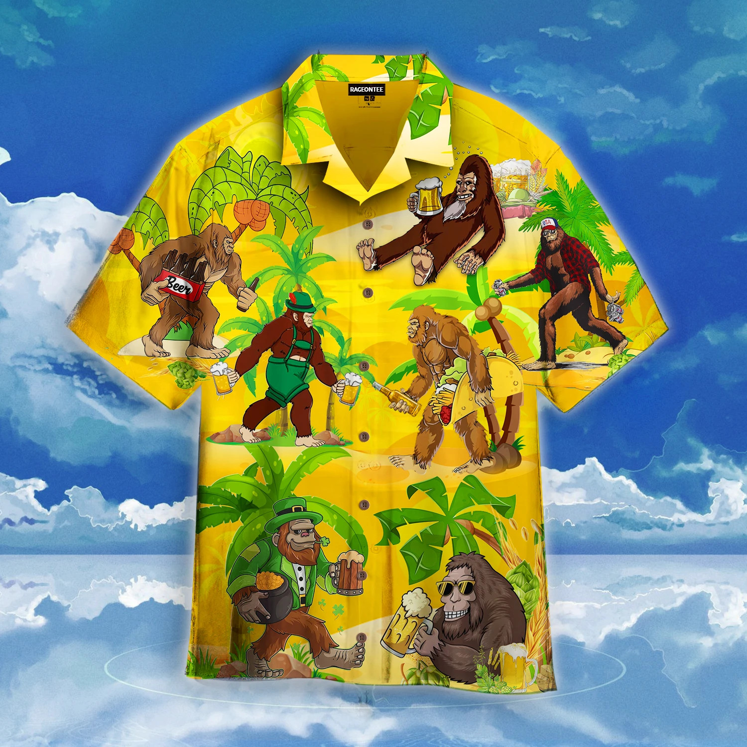 Bigfoot Bear Summer Hawaii Shirt Unisex Adult Ha30816