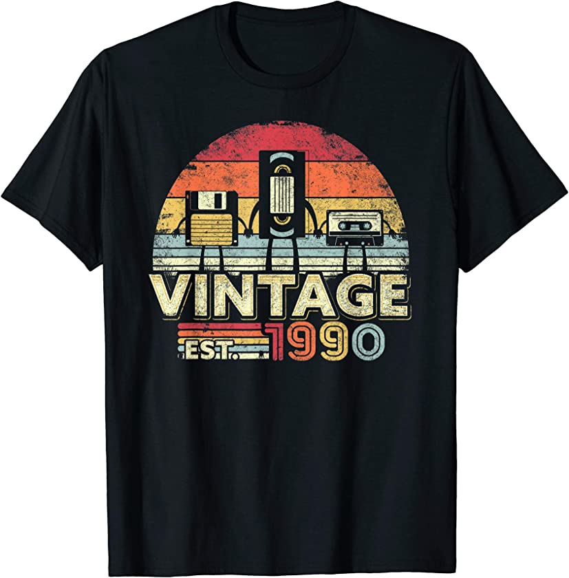 1990 Shirt. Vintage 30th Birthday Gift, Funny Music Tech T-Shirt