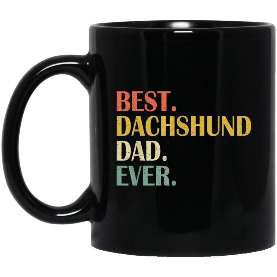 Vintage Mens Best Dachshund Dog Dad Ever Fathers Day Gifts Mug