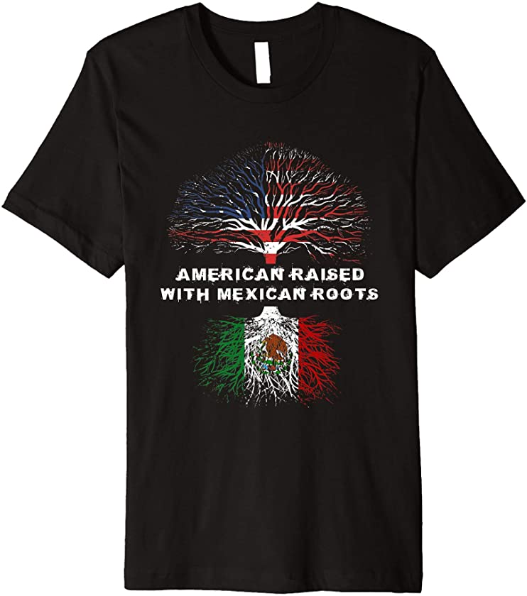 American Raised with Mexican Roots Mexico Premium T-Shirt