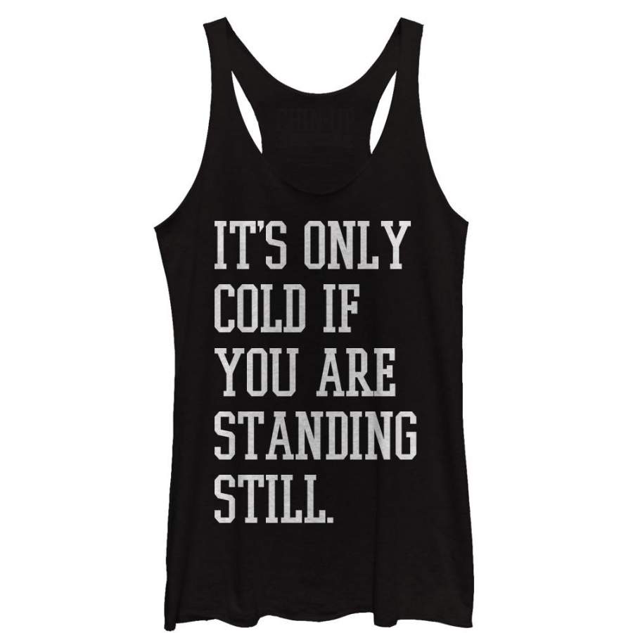 CHIN UP Women’s Standing Still  Racerback Tank Black Heather