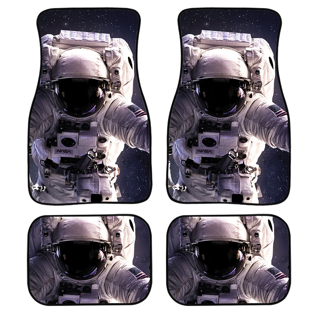 Astronaut Floating In Outer Space Print Front And Back Car Floor Mats, Front Car Mat