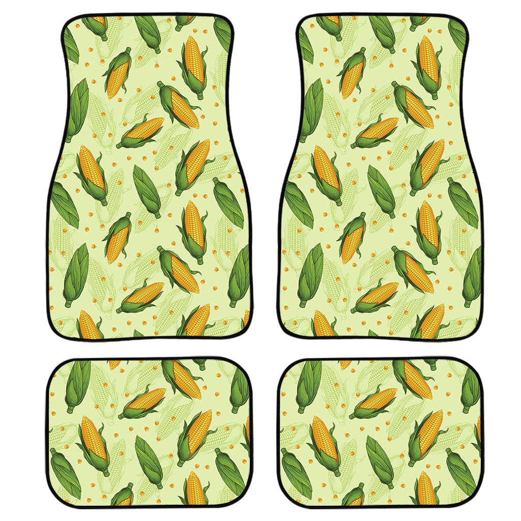 Corncob Pattern Print Front And Back Car Floor Mats, Front Car Mat