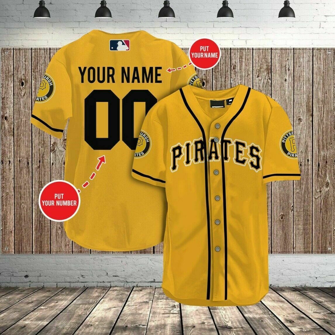 [Custom Name] Pittsburgh Pirates All Over Print Personalize Baseball Jersey For Fans