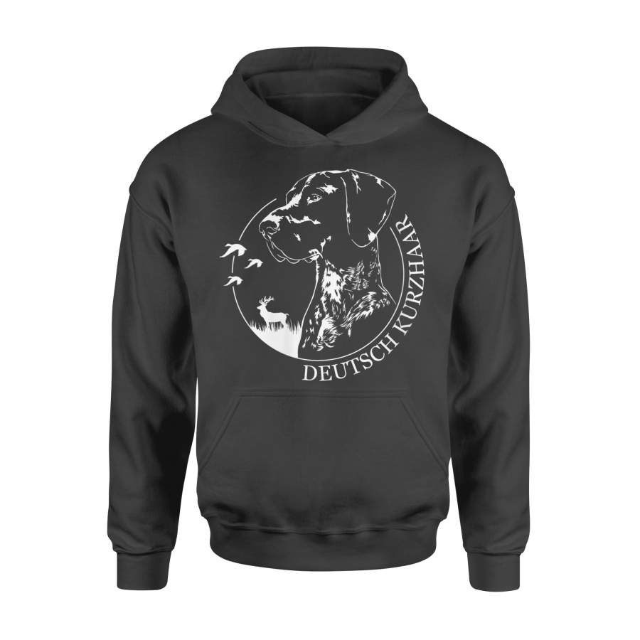 Womens Funny Proud Deutsch Kurzhaar hunting dog portrait gift – Standard Hoodie