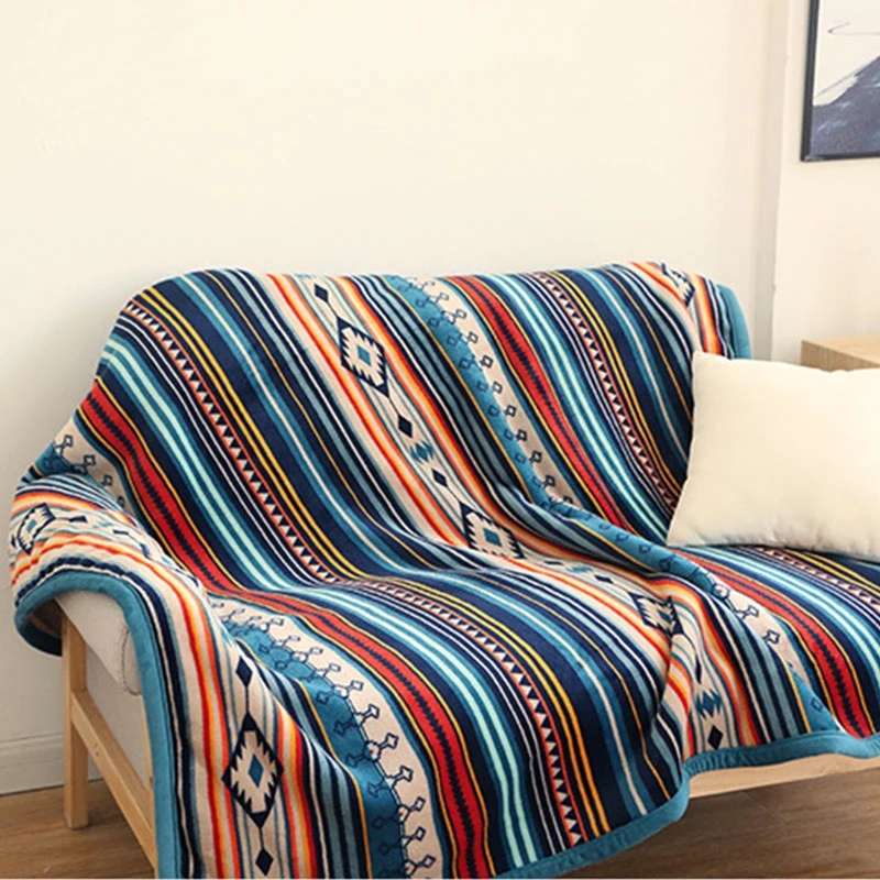 Soft Bohemian Blanket Coral Fleece Bed Cover Air-condition Blanket Warm Nap Blanket Flannel Blanket Sofa Bedspread Blanket alx