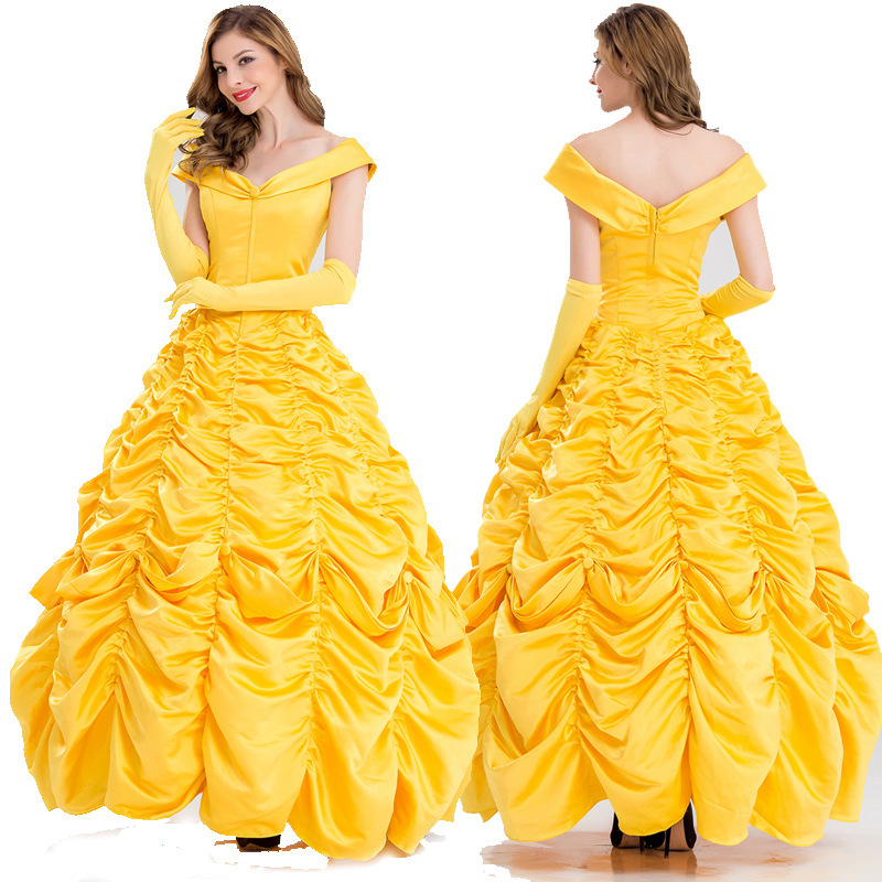 Movie Beauty And The Beast Belle Princess Dress Cosplay Costumes For Adult Women Female Halloween Party Canonicals Fancy Costume Alx Trendy Fashion