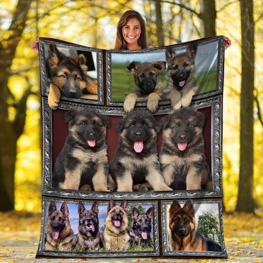 Dadacorn™ 3D German Shepherd Puppy Funny Cute Dog Lover Gifts Ultra Soft Cozy Plush Fleece Blanket