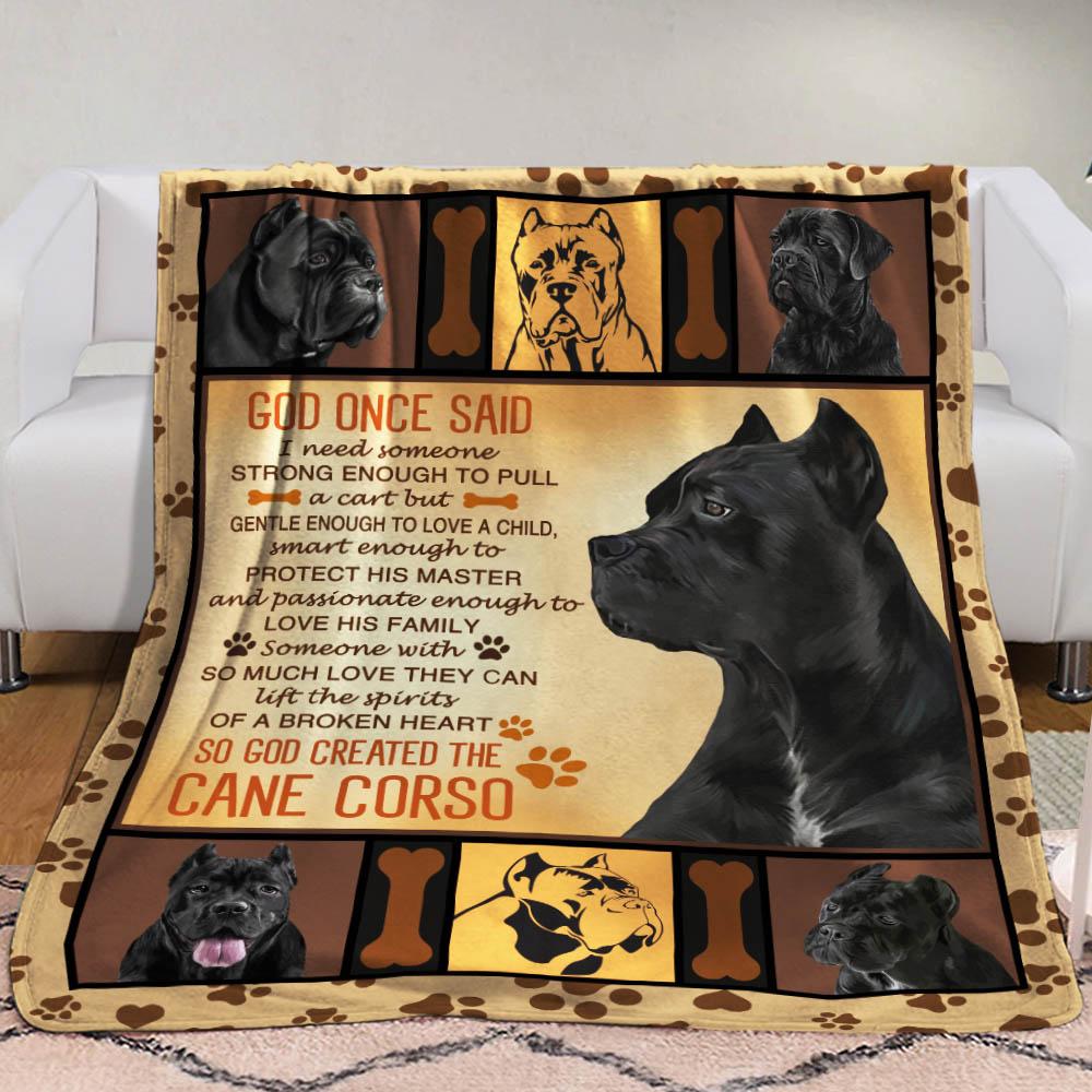 Cane Corso Dog Cane Corso Dog Fleece Blanket, Sherpa Blanket, Gift For Parent, Family Member, Friends Gift, Christmas Gift, Home Decor, Home Living-Up7