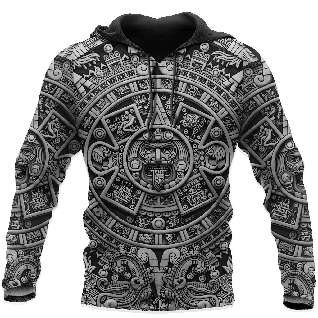 Aztec Mexico Hoodie Men, Aztec Printed Hoodie, Aztec Hoodie Mens Aztec Hoodie