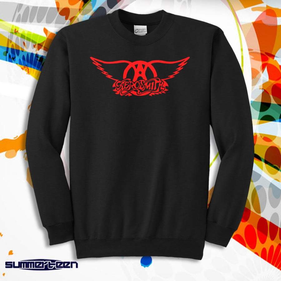 Aerosmith Logo Hard Rock 80S 70S Vintage Men’S Sweatshirt