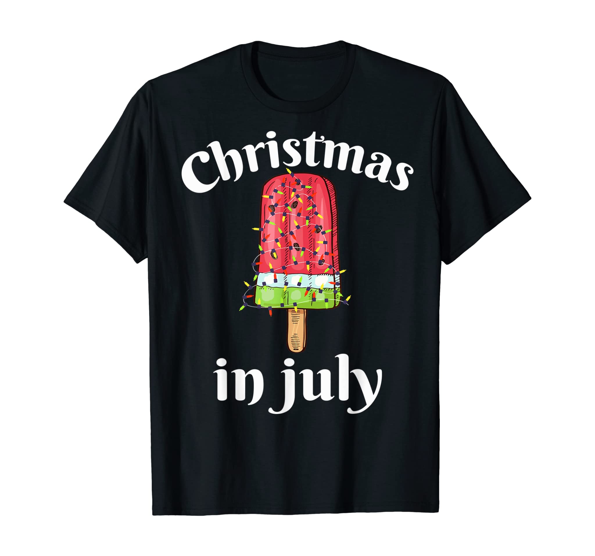 Christmas In July Shirt Ice Cream Christmas Tree Summer Gift T-Shirt