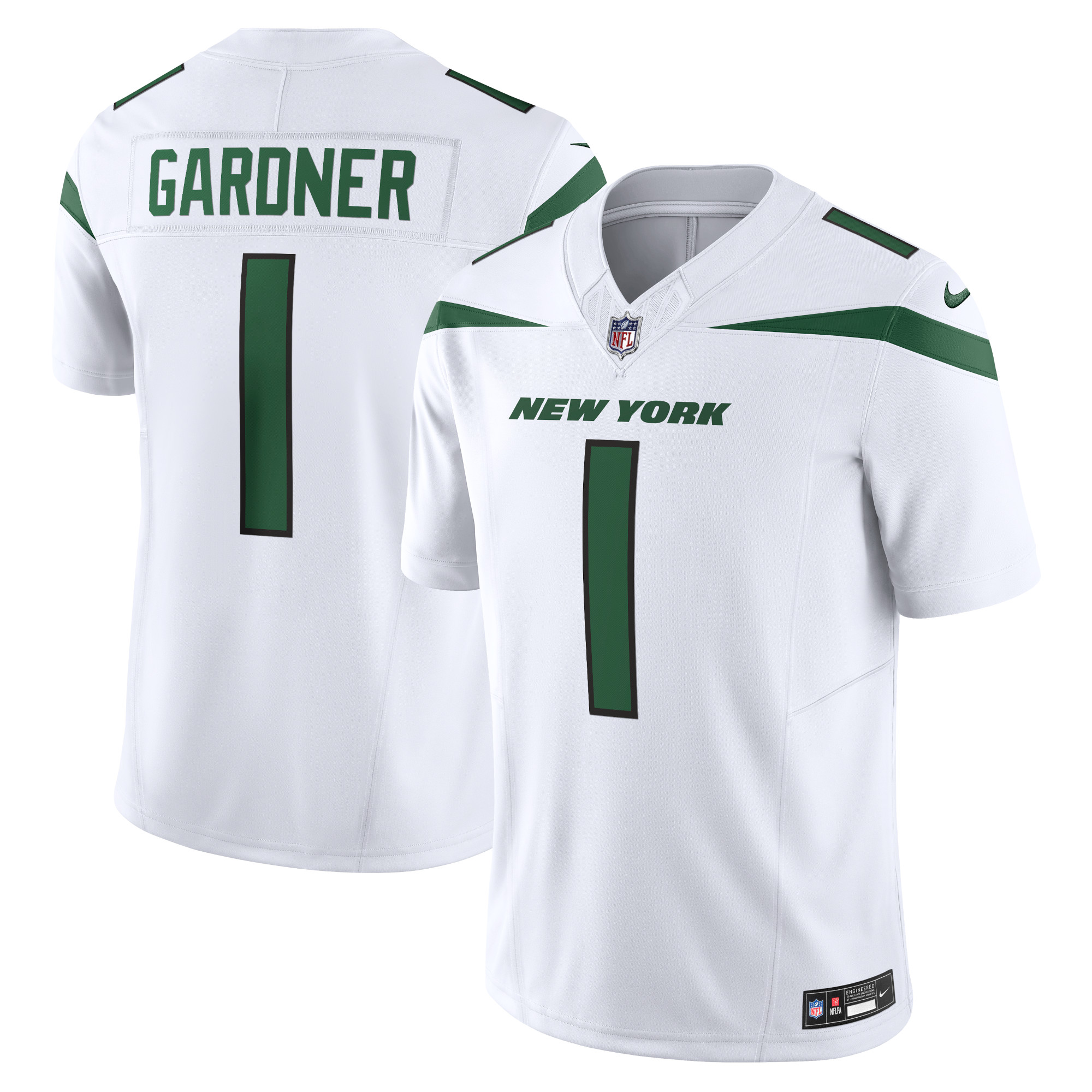 Ahmad Sauce Gardner New York Jets Vapor F.U.S.E. Limited Jersey – White 2