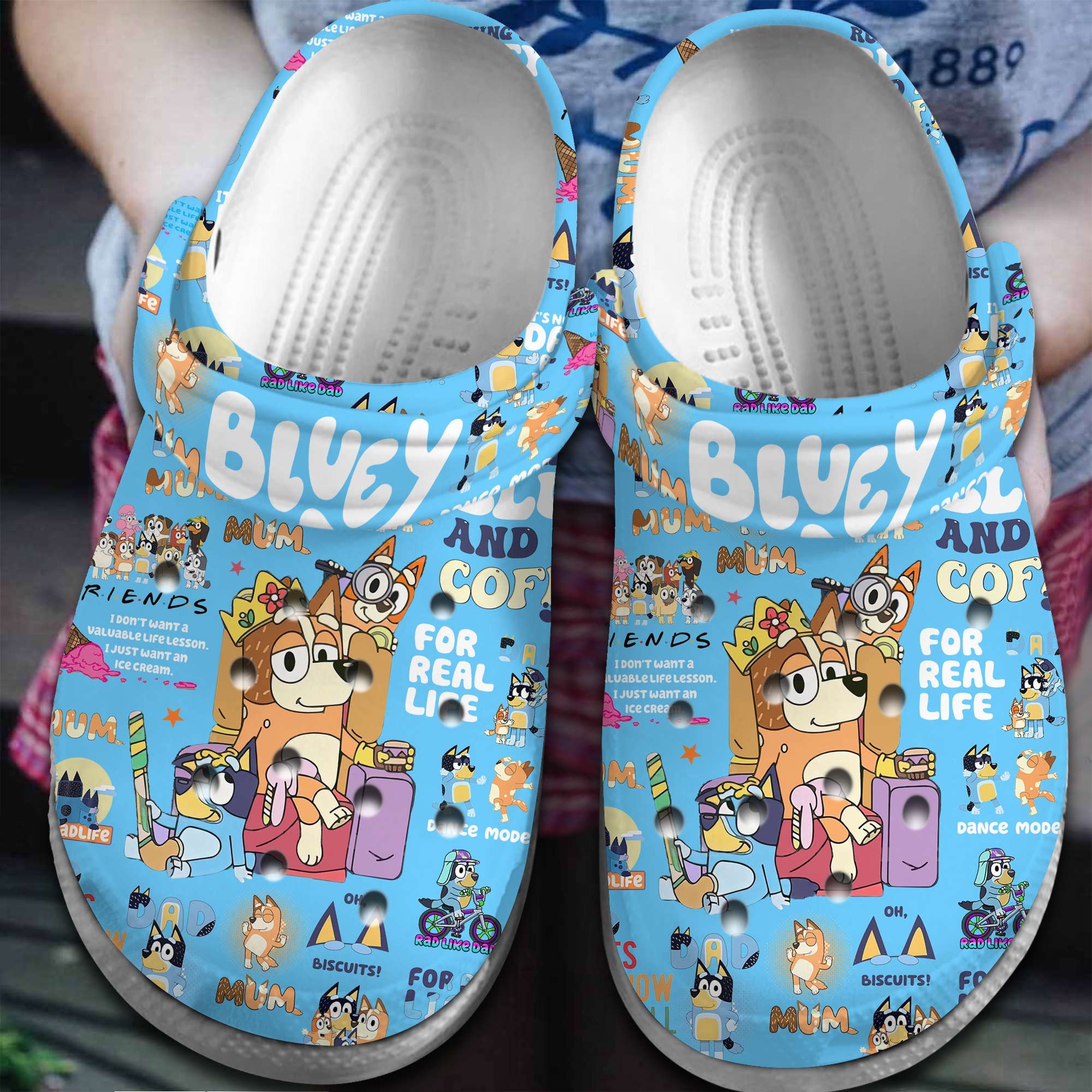 Bluey Cartoon Crocs Crocband Clogs Shoes Comfortable For Men Women and Kids