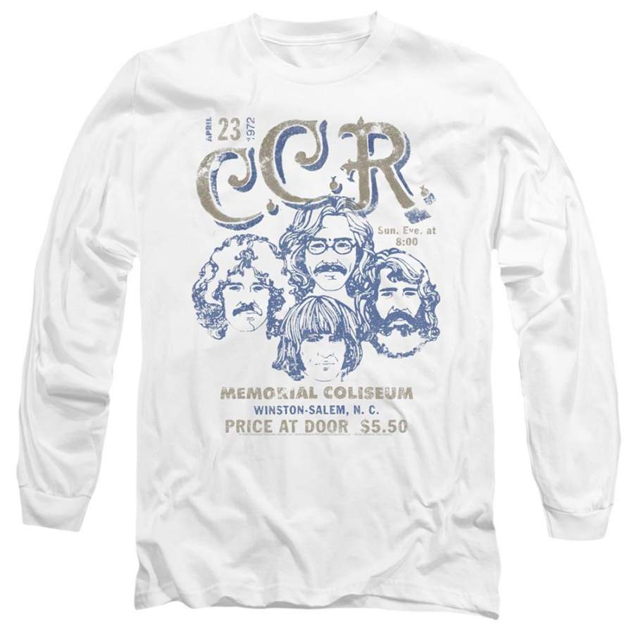 Creedence Clearwater Revivial Sketch Poster Men’s 18/1 Cotton LS T ...