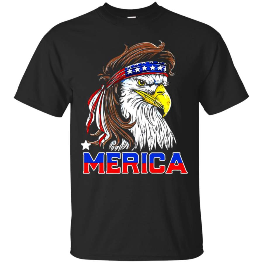 AGR Eagle Mullet 4th Of July American Flag Merica USA T-Shirt