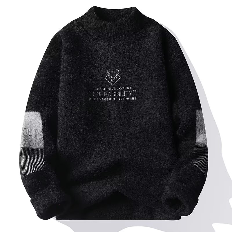 Autumn Winter Warm Sweaters,Japanese White Plush Jacket,Casual Men’s Clothing,Fleece Fashion Sweaters,Hot-selling Mens Sweater alx