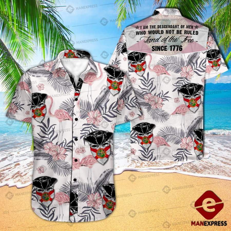 Mh 198 Florida Three Percenter Hawaiian Shirt Hq Ha6693