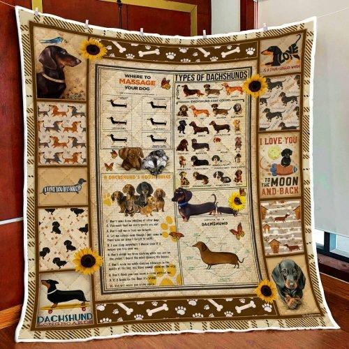 Blanketify Dachshund Knowledge Blanket Gift For Dachshund Dog Lovers,Friend Birtday Gift,Family Gift Home Decor Bedding Couch Sofa Soft And Comfy Cozy