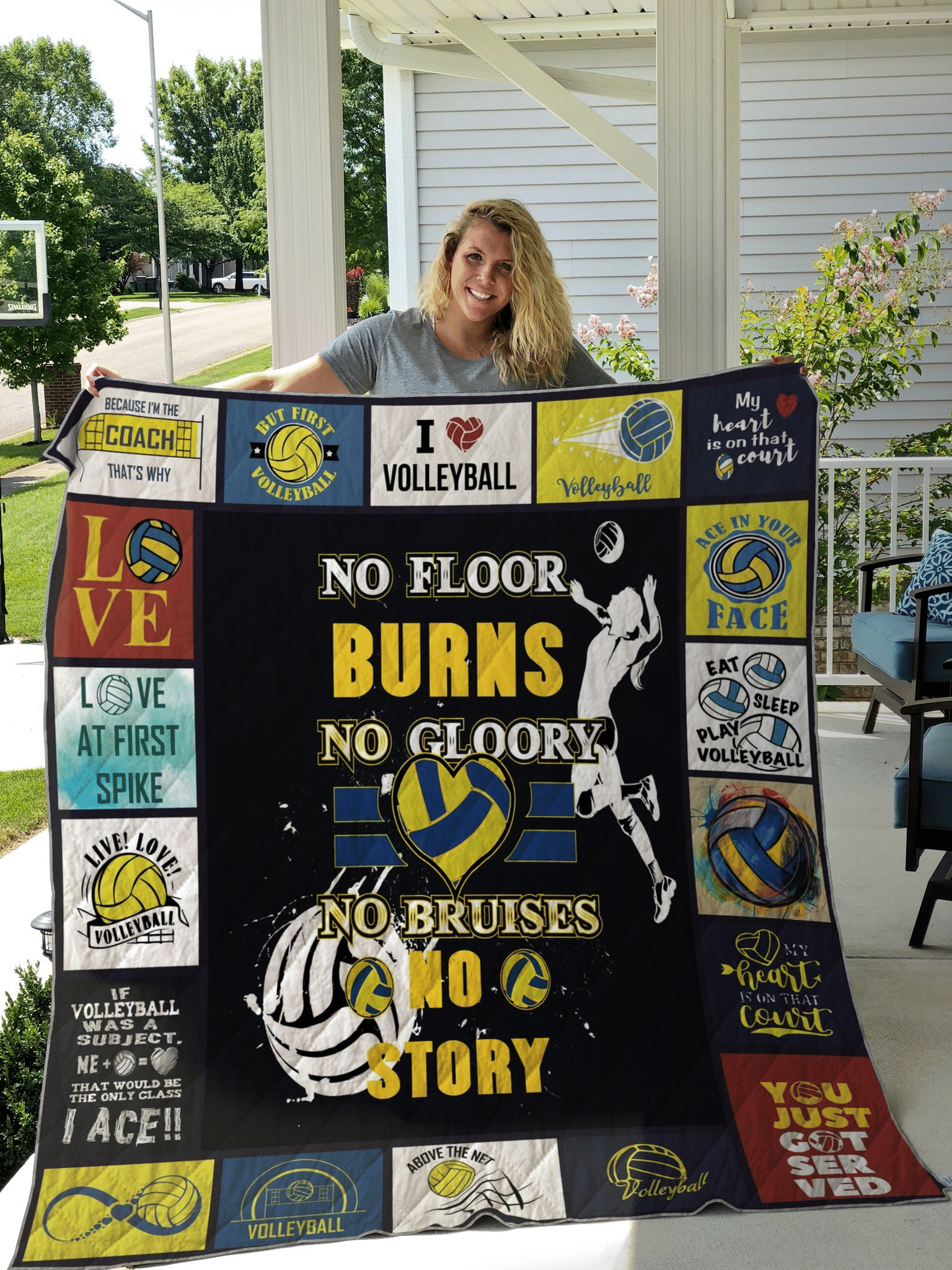 Volleyball CLH0511637Q Quilt Blanket