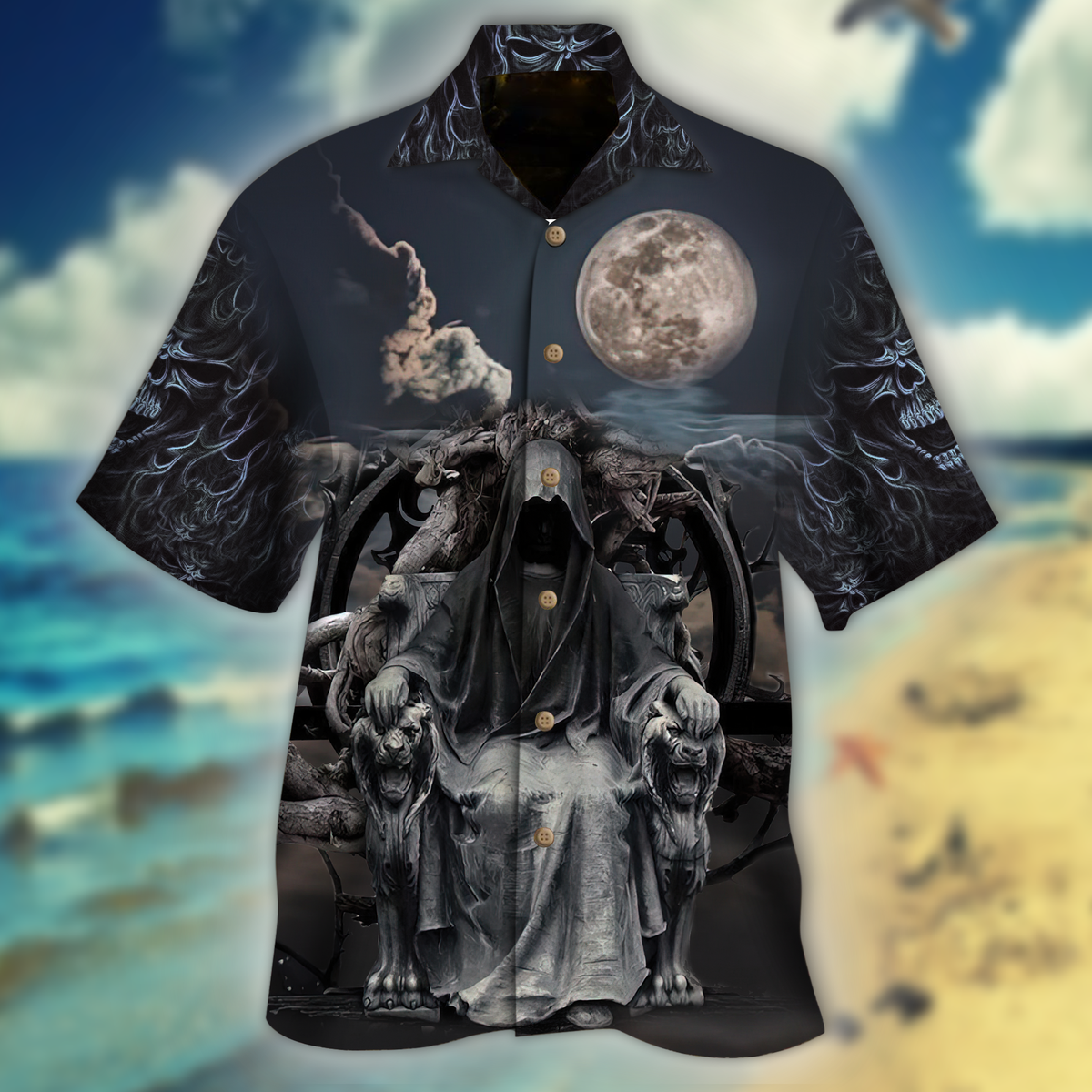 Skull Throne Halloween Hawaii Shirt For Men Women Adult Ha52656