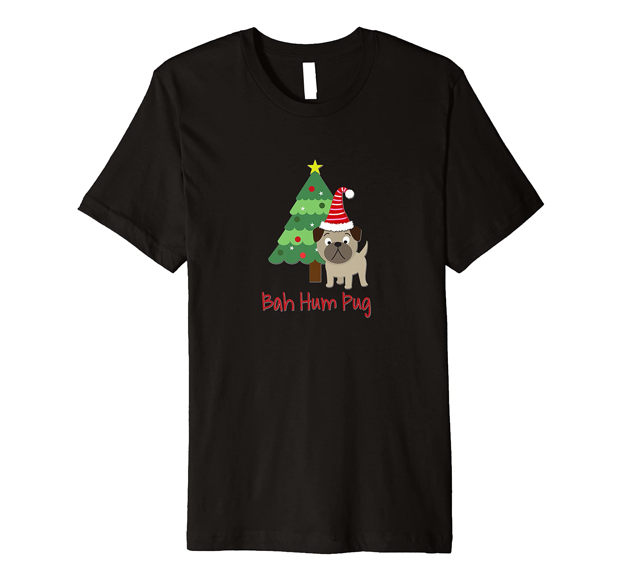 Bah Hum Pug – Christmas Dog Theme Shirt for Kids or Adults