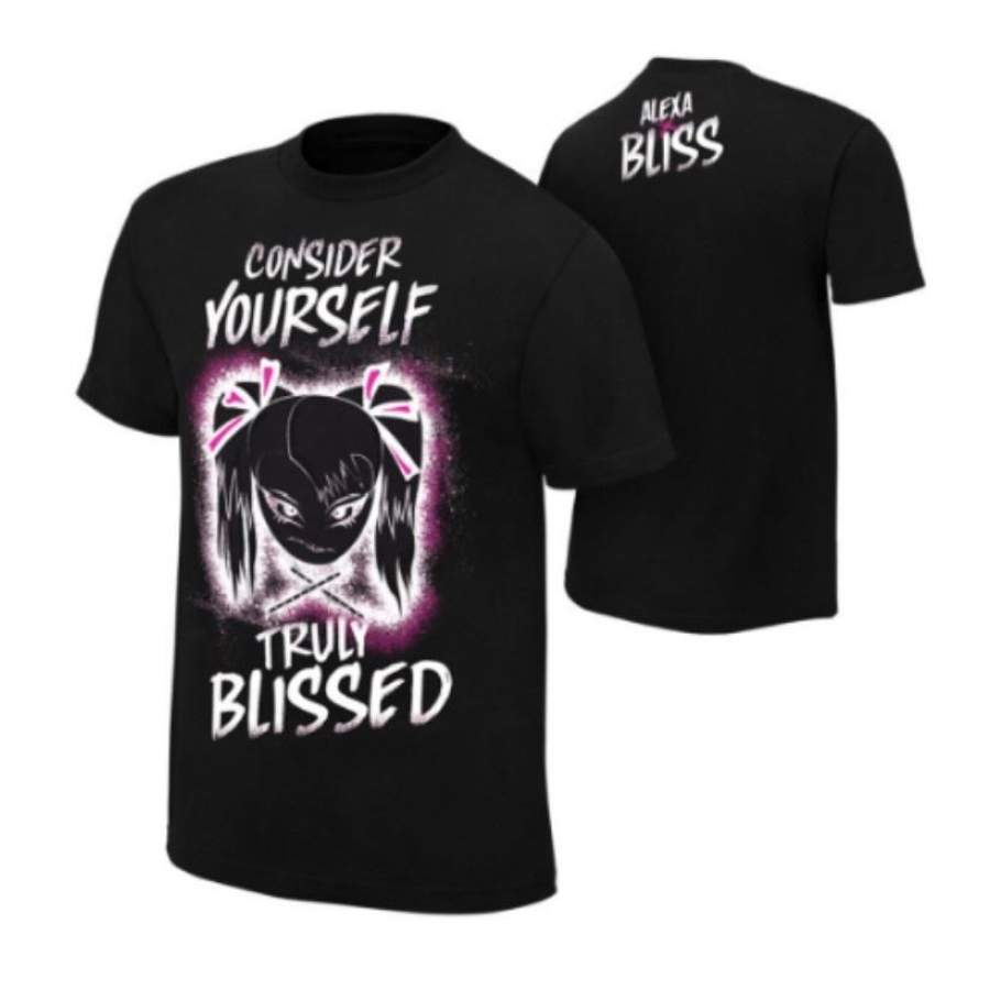 Alexa Bliss Truly Blissed Authentic Men Fashion T-shirt
