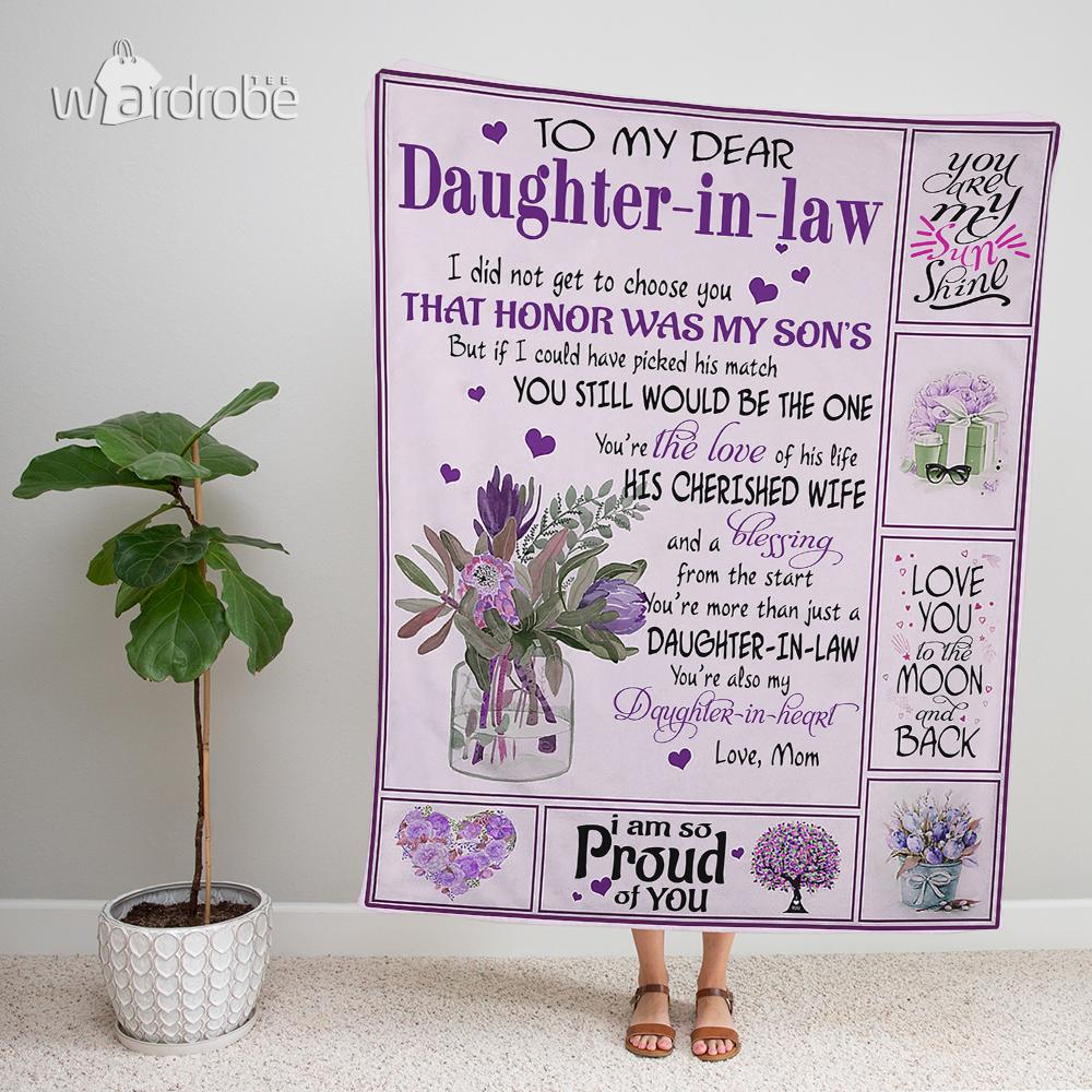 Custom Blanket From Mom In Law – Gift For Daughter In law