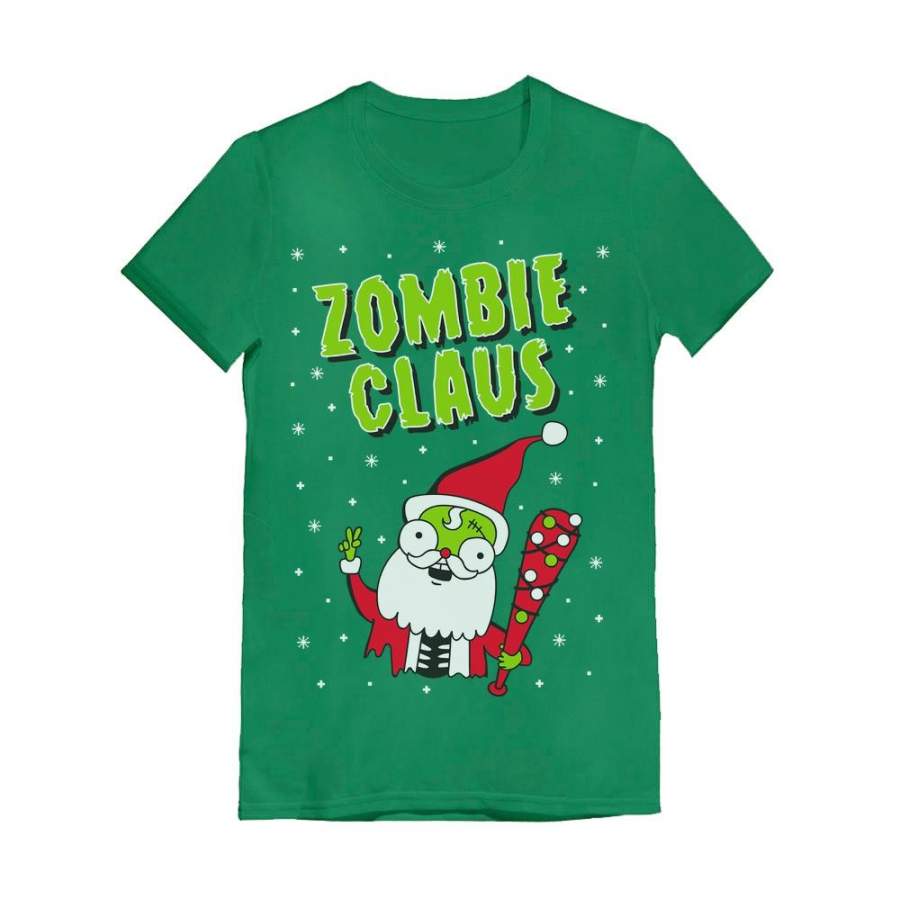 Zombie Santa Claus Ugly Christmas Toddler Kids Girls’ Fitted T-Shirt