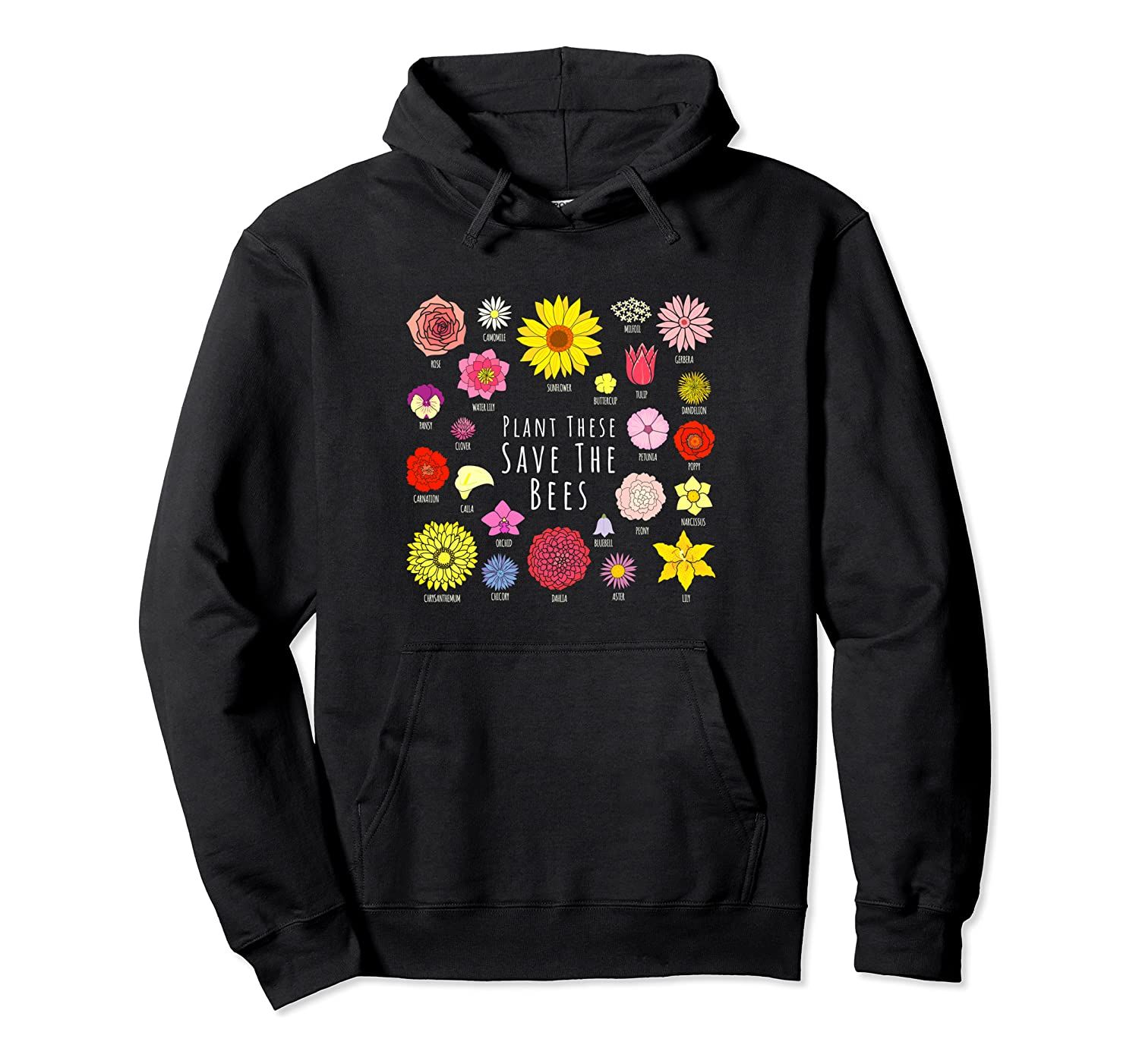 Flowers and Bees Fans Gift Ideas – Plant These Save The Bees Pullover Hoodie, T-Shirt, Sweatshirt, Tank Top, Racerback, Dolman