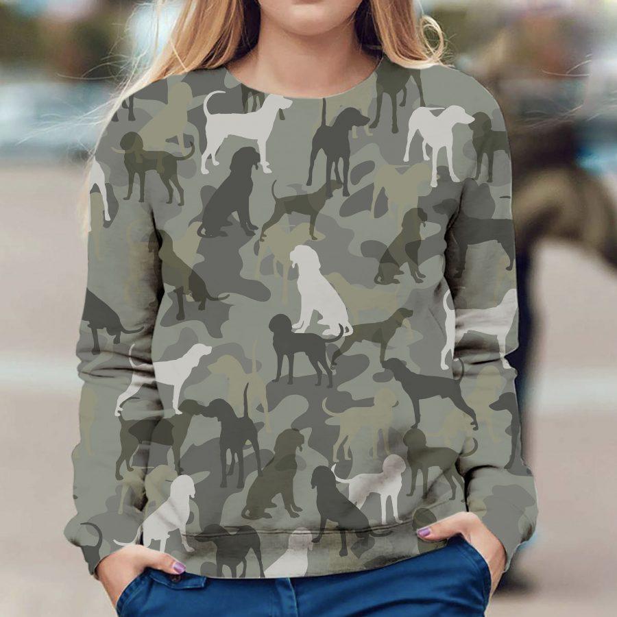 Bluetick Coonhound – Camo – Premium Dog Christmas Ugly Sweatshirt, Dog Ugly Sweater