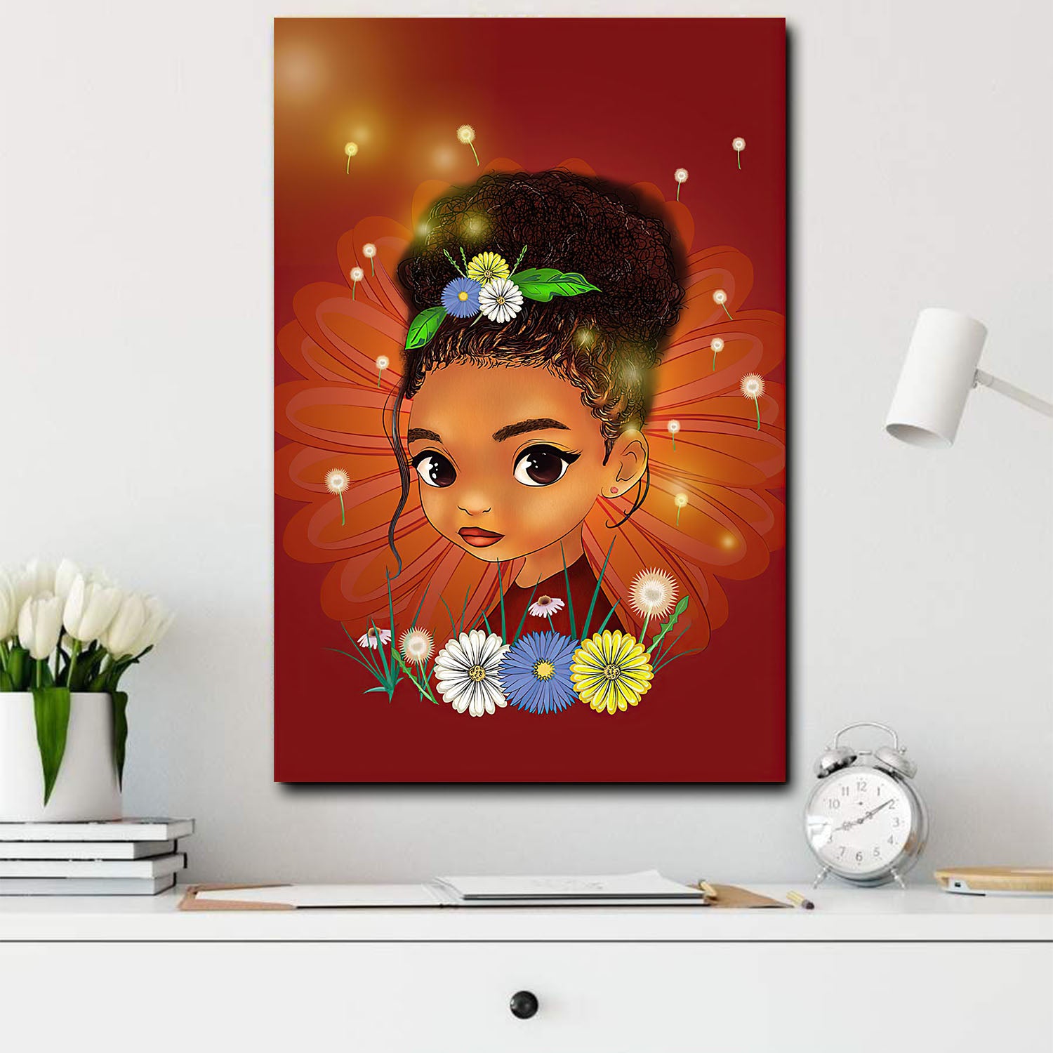 African American Canvas Art Melanin Little Princess Home Decor South Africa