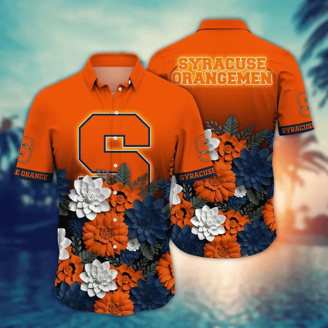 Syracuse Orange Ncaa Flower Aloha Hawaiian Shirt 14, Ncaa Hawaiian Shirt