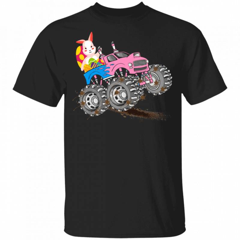 Bunny Riding Monster Truck Easter Eggs Funny Easter Biker Gifts Youth T-Shirt