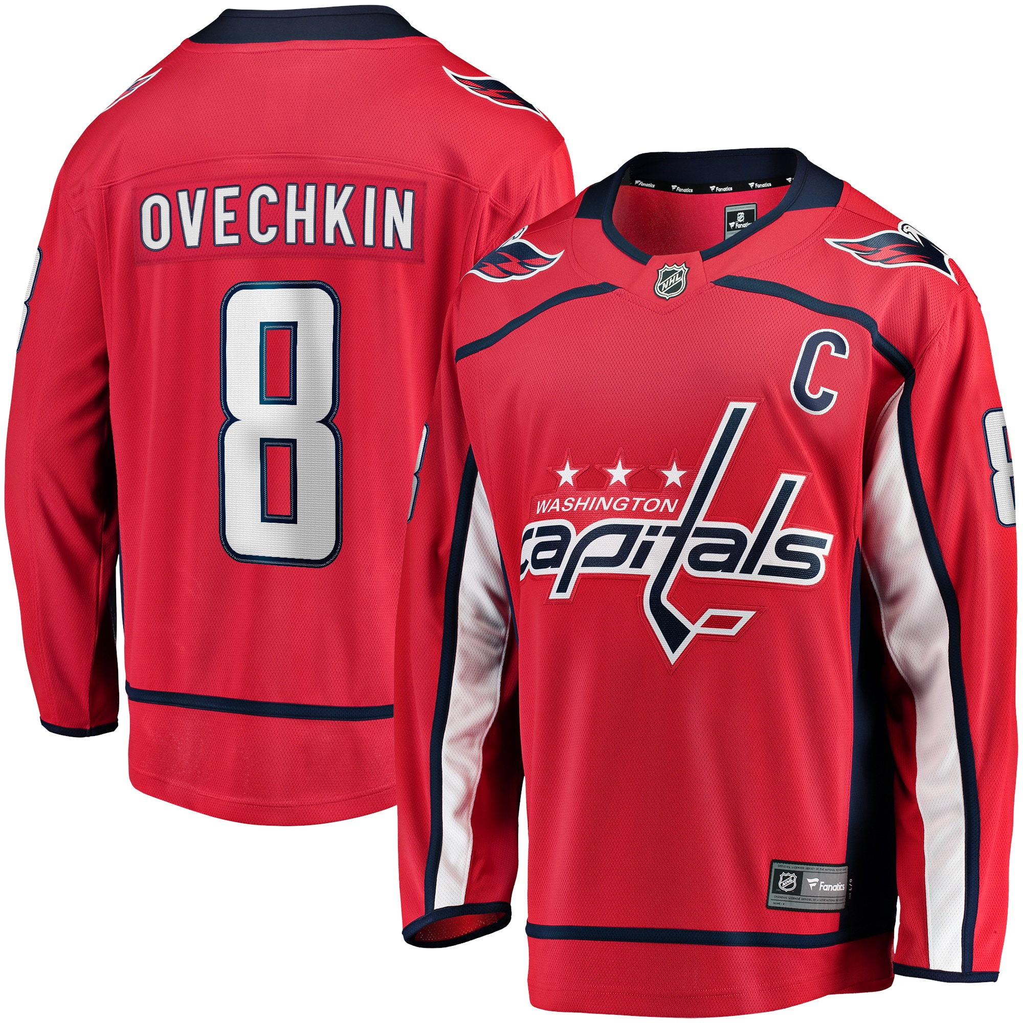 Alexander Ovechkin Washington Capitals Branded Captain Patch Home Breakaway Jersey – Red